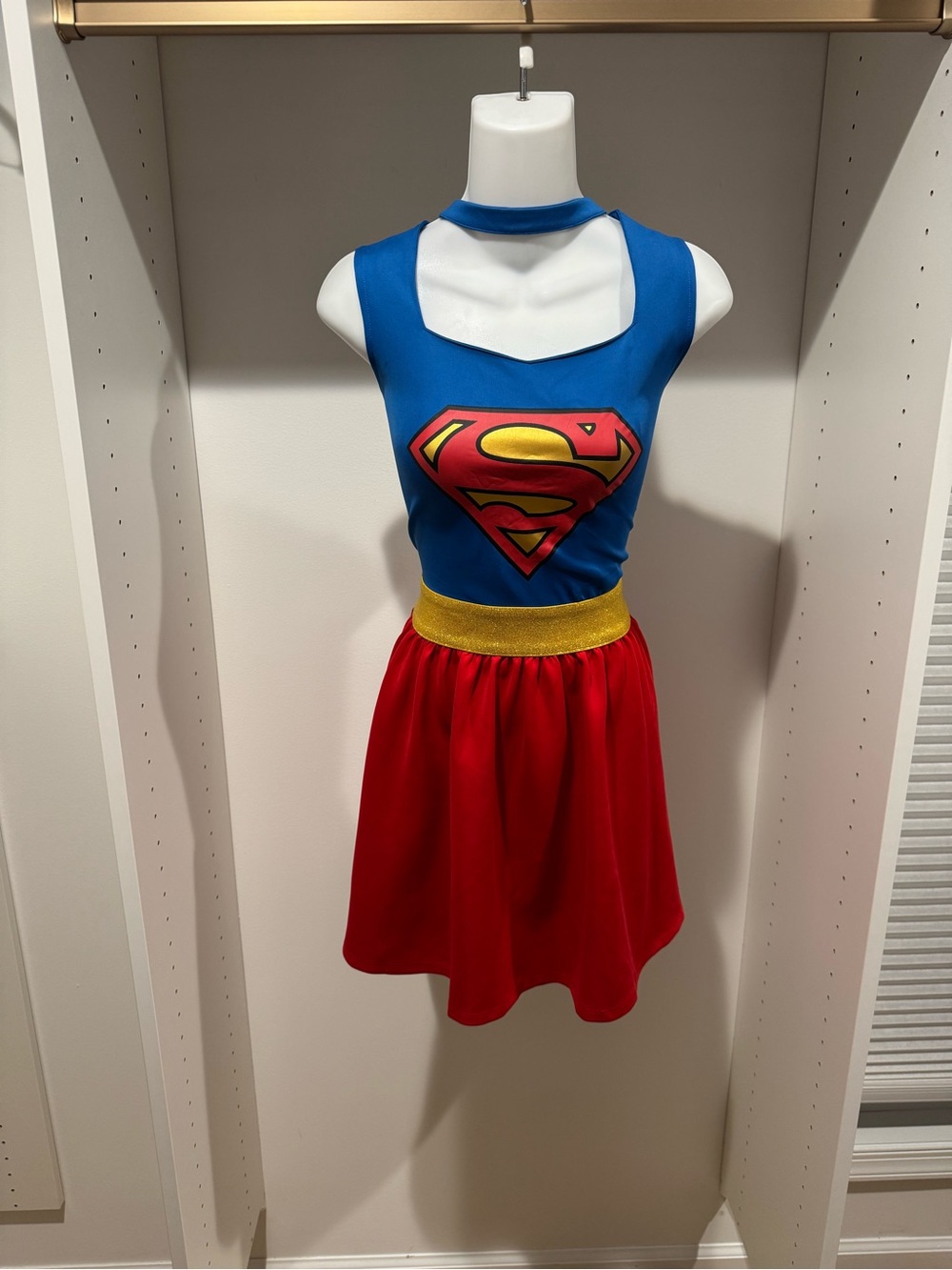 DC Comics Blue, Red and Gold Superman Costume Dress for Women